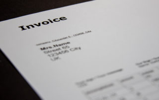 Invoice Templates Design In Minimal Style With Text "invoice" On